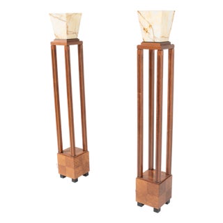 Glass Ingrid Floor Lamps by Michael Graves for Sawaya and Moroni, 1987, Set of 2 For Sale