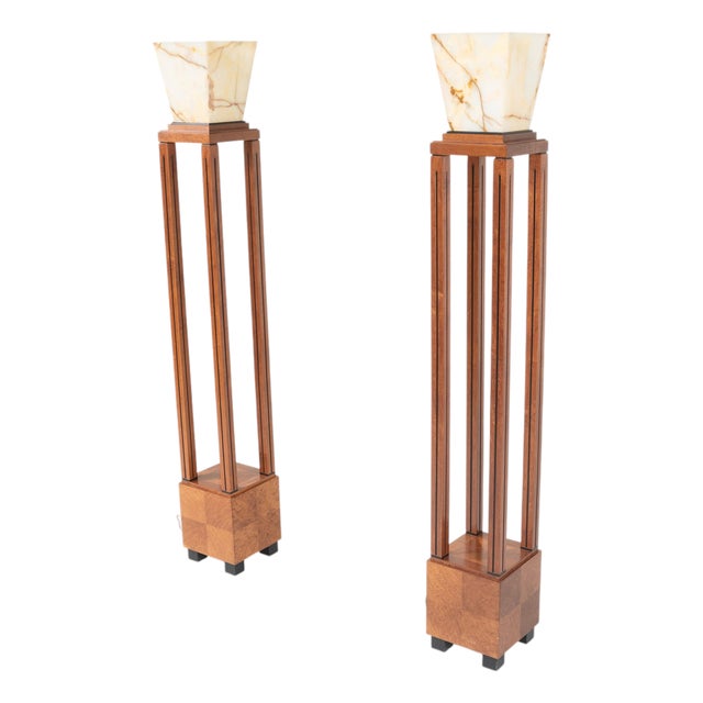 Glass Ingrid Floor Lamps by Michael Graves for Sawaya and Moroni, 1987, Set of 2 For Sale