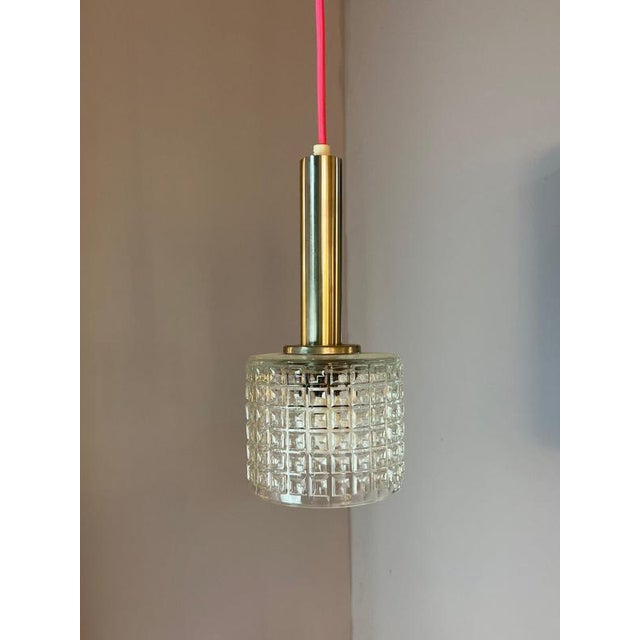 Hanging Lamp in Glass & Chrome For Sale - Image 6 of 11