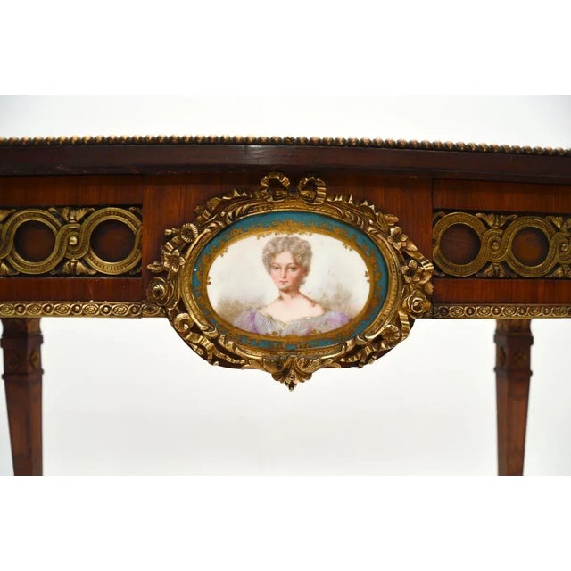 Antique French Inlaid Walnut Ormolu Mounted Desk, 1800s For Sale - Image 18 of 18