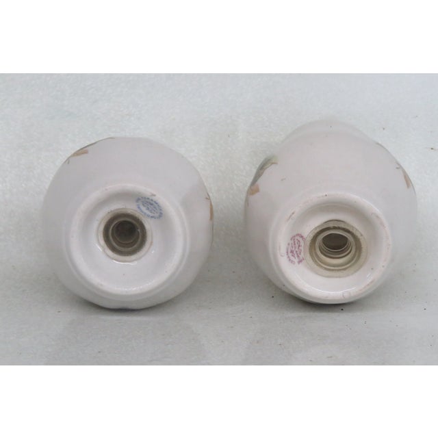 Traditional Staffordshire Ceramic Daisey Flowers Set of Salt and Pepper Shakers For Sale - Image 3 of 12