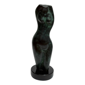 Modernist Bronze Sculpture of a Female Torso Signed Davenport 1995