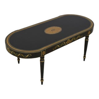 Stunning Paint Decorated Neoclassical Coffee Table For Sale