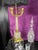 Mid 20th Century Hollywood Regency Crystal & Brass Four‑Arm Candelabra Lamps With Black Fringe Shades — A Dramatic Pair For Sale In Phoenix - Image 6 of 12