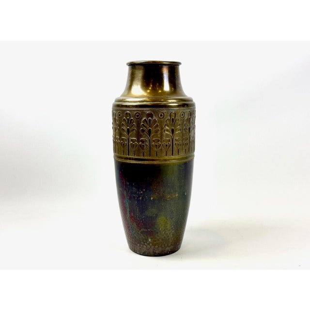 Antique Jugendstill Vase in Brass, 1900s For Sale - Image 14 of 14
