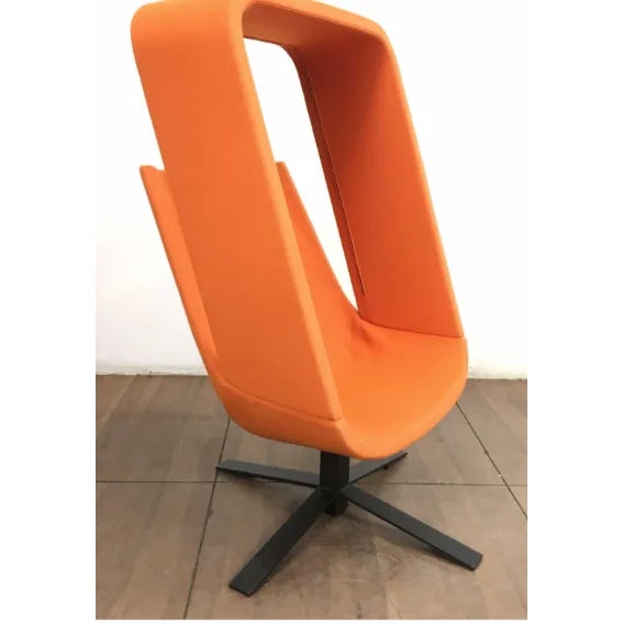 Postmodern Vintage "Window Seat" Lounge Chair & Ottoman by Haworth For Sale - Image 3 of 9