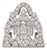 Antique 14k White Gold Art Deco Cocktail Ring With 1.5 CTW Diamonds, Size 4.5 For Sale
