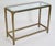 Burnished Brass and Glass Console Sofa Hall Table in the Style of Mastercraft For Sale - Image 10 of 10