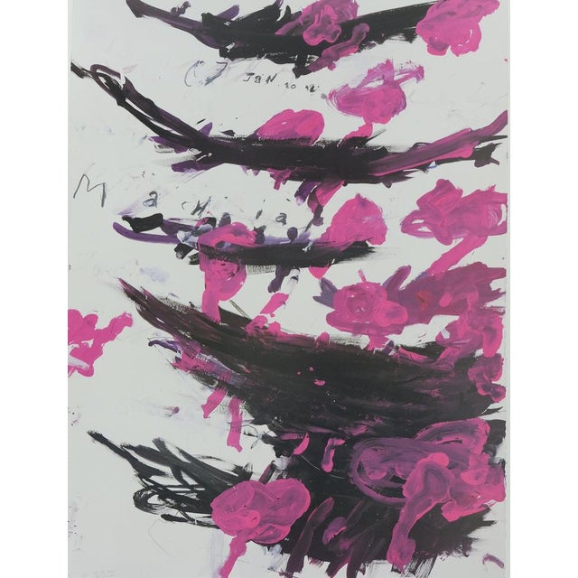 Cy Twombly (1928-2011) Naumackia Original color poster after the 1992 artwork On poster paper, 61 x 97 cm (approx. 24 x 38...