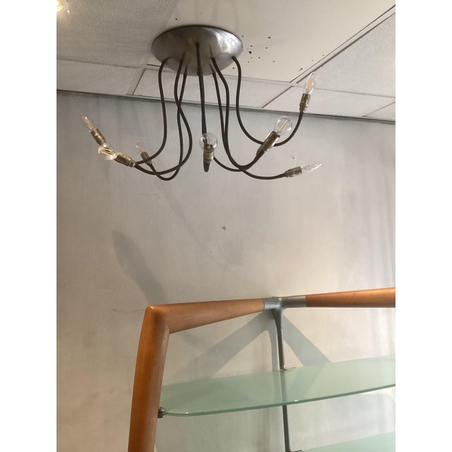 Flexible Metal Ceiling Lamp, 1980 For Sale - Image 4 of 8