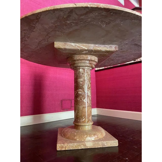 Stone Vintage Pink Marble Table, 1970s For Sale - Image 7 of 10