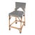 Creanly 25.25 in. Seat Height Rectangular Rattan Counter Stool with Back, Black For Sale - Image 9 of 9