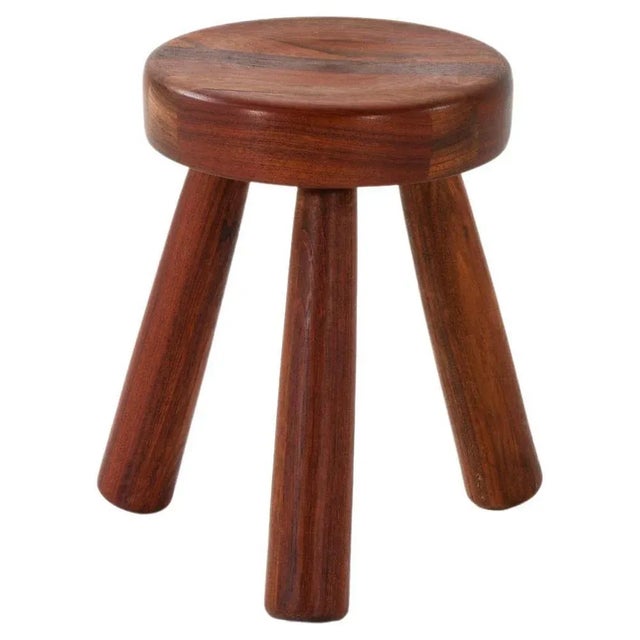 Wood Small Stool in Jatoba Wood by Ingvar Hildingsson, 1980s For Sale - Image 7 of 7