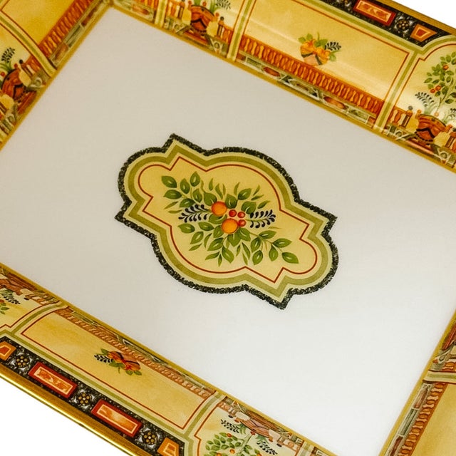 Royal Worcester Royal Worcester "Versailles" Fine Bone China Rectangular Trinket Tray With Orangerie Motif For Sale - Image 4 of 9