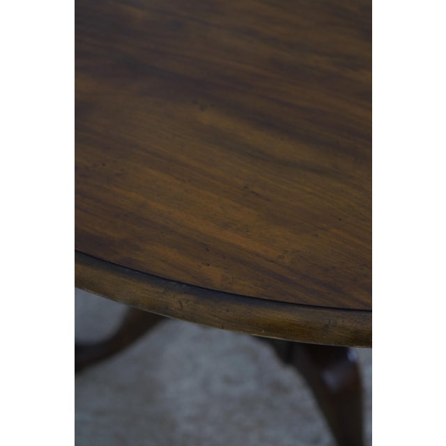 Baker Furniture Company Baker Walnut English Style Oval Dining Table For Sale - Image 4 of 12