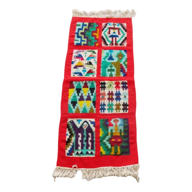 Hand-Woven Wall Carpet, Tunisia, 1960s For Sale