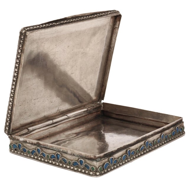 Antique Greek Civil War Pure Silver Cloisonne Case Engraved Athens Army Day 1946 For Sale - Image 11 of 11