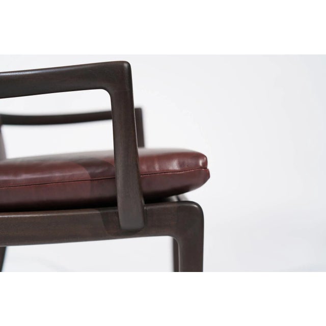 Set of Lounge Chairs by Ole Wanscher in Sangria Leather, Denmark, 1960s For Sale - Image 11 of 12