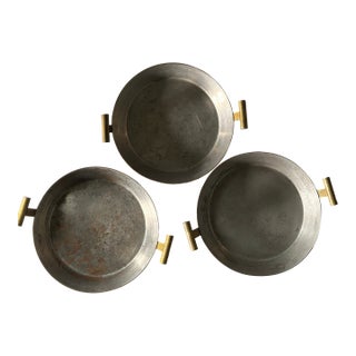 Vintage Carl Auböck Copper & Brass Egg Pans - Set of 3 For Sale