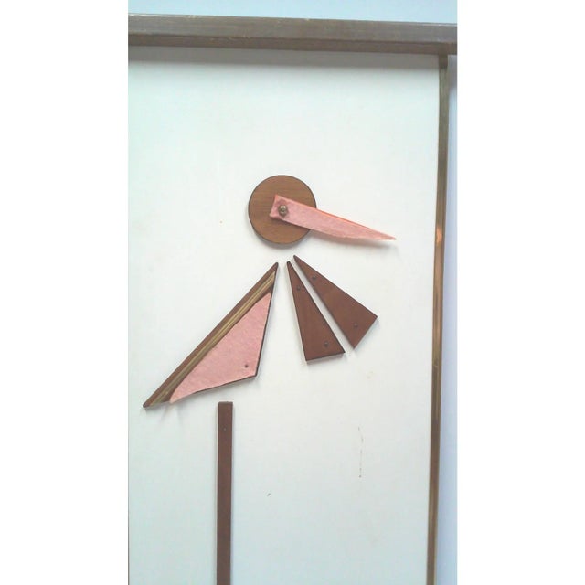 Mid-Century Flamingo Storck Ostrich Wall Art-a Pair For Sale - Image 4 of 10