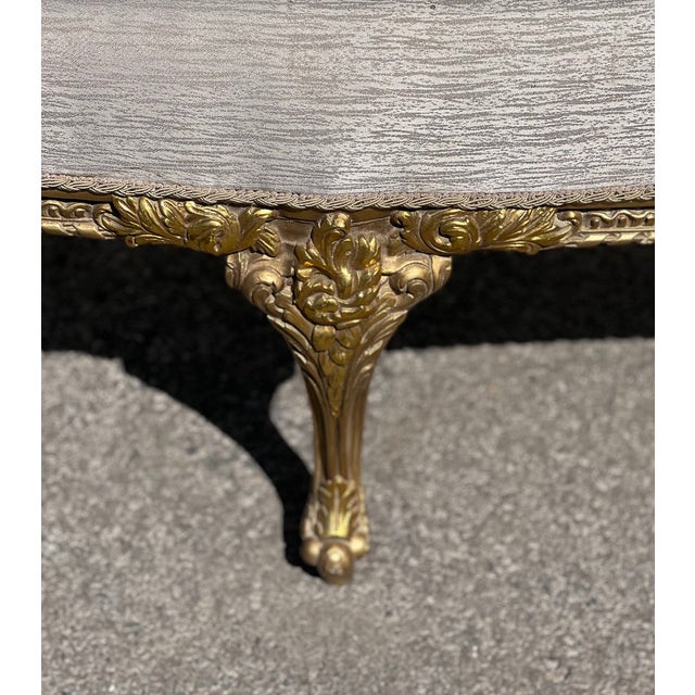 Three-Seater French Rococo Style Settee Sofa For Sale In New York - Image 6 of 9
