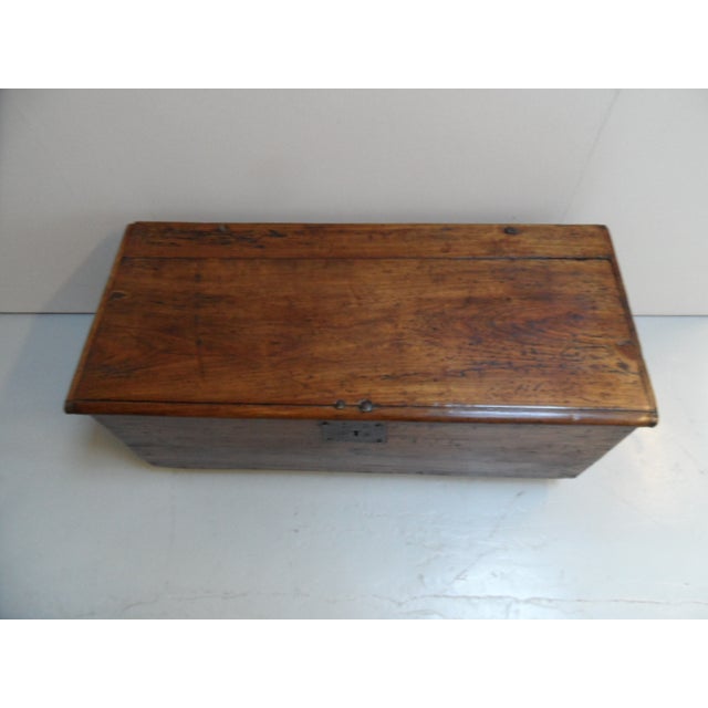 Antique Dutch Wood Chest For Sale - Image 3 of 12