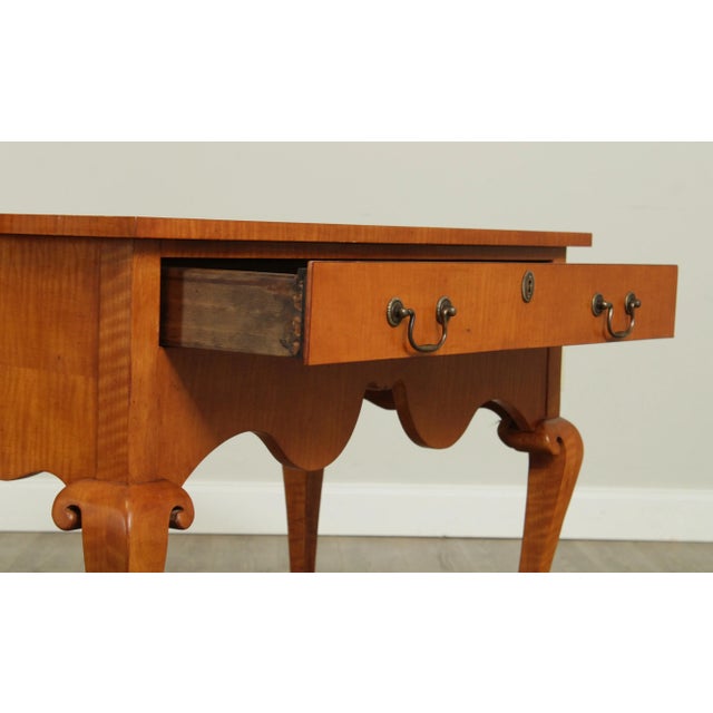 Banks Coldstone by Sarreid Tiger Maple Queen Anne Style Console Table For Sale - Image 10 of 13