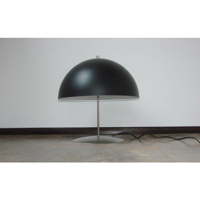 Metal Modern Metal Table Lamp with Black Shade, 1980s For Sale - Image 7 of 12