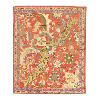 Antique Persian Sultanabad Sampler 19th Century Rug - 4'9" x 5'8" For Sale