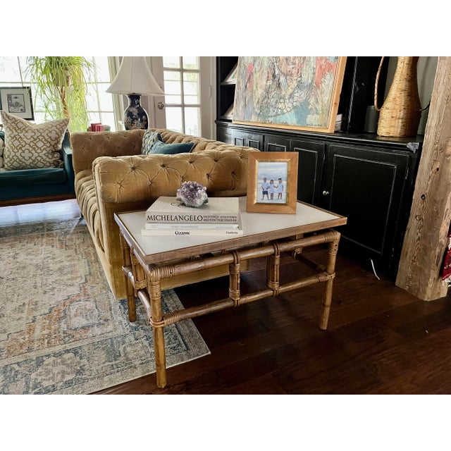 Ficks Reed 1950’s Rattan Far Horizons End Table For Sale - Image 10 of 12