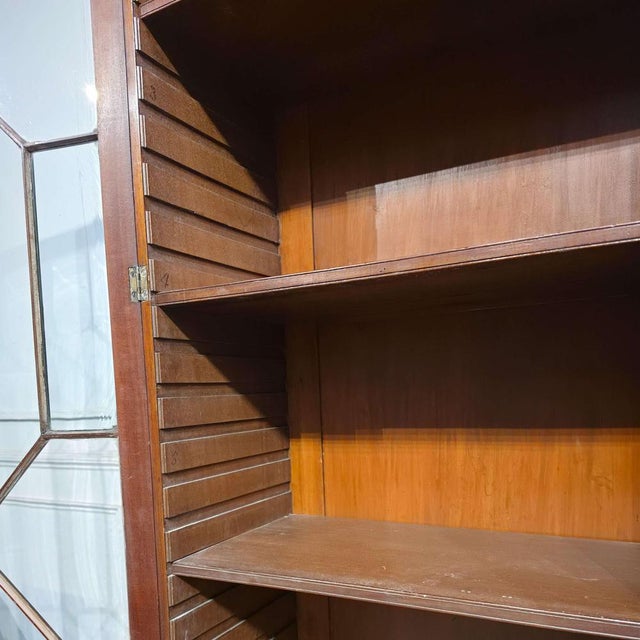 18th Century English Glazed Mahogany Bookcase For Sale - Image 10 of 13