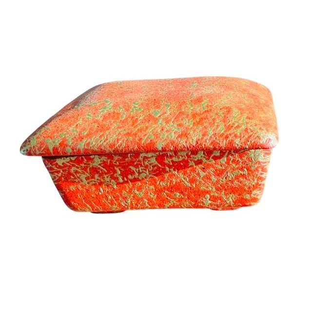 Ceramic MCM Shawnee Kenwood Kashani Pottery, 14-Pcs, Red-Gold, Labels, Collectible For Sale - Image 7 of 9