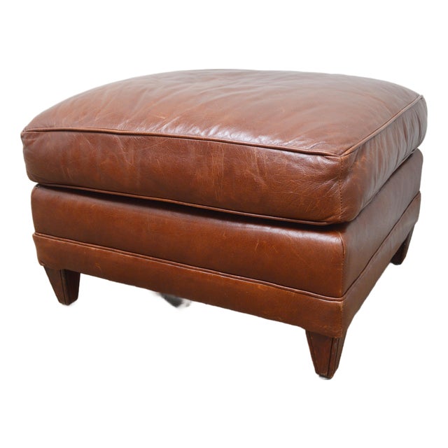 Ralph Lauren Leather Ottoman For Sale