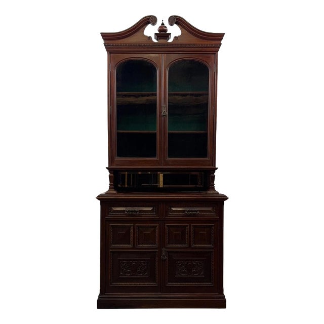 Antique 19th Century Victorian Mahogany Bookcase For Sale
