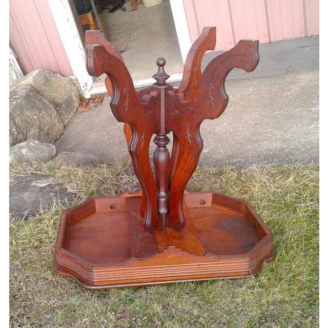 Antique Victorian Eastlake Solid Walnut Parlor Table 1870s For Sale - Image 18 of 18