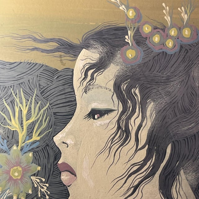 Denyse Willem, The Secret 3 Naked Women / Nymphs, 1970s, Watercolor For Sale - Image 12 of 17