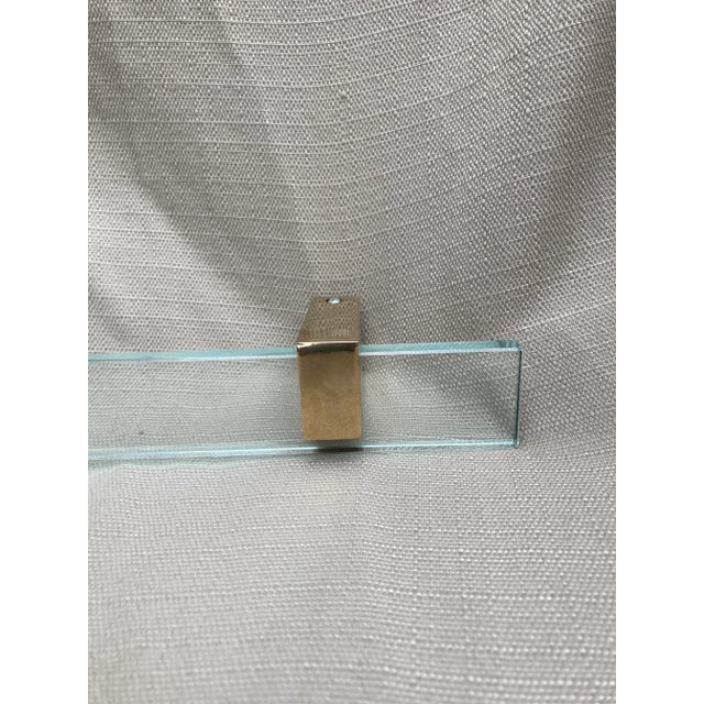 1990s Arte Fontana Art Glass Italian Brass 24" Towel Bar For Sale In West Palm - Image 6 of 8