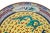 Large 14 inch decorative plate or bowl with raised relief imperial dragon design hand decorated and glazed in yellow,...