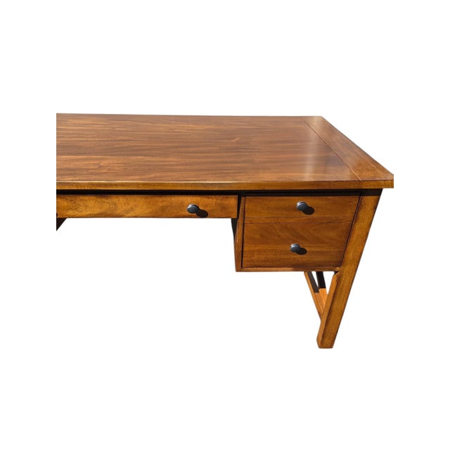 1990s 1990s Ethan Allen Tango Hawke Collection Writing Desk Arts Crafts Maple Mission For Sale - Image 5 of 16