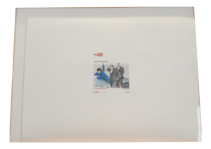 Italian Prime Minister on YouTube, Drawing on Vellum, Illegibly Signed, 2009