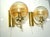 Mid-Century Modern Art Deco Style Sconces in Brass and Murano Glass, 1980s, Set of 2 For Sale - Image 11 of 12