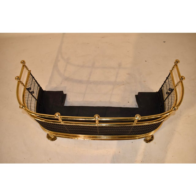 English 19th Century English Brass Fire Fender For Sale - Image 3 of 7