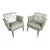 Pair of Green Tufted Chairs For Sale