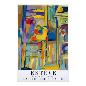 1965 Maurice Esteve 'Peintures, 1947' Modernism France Lithograph
