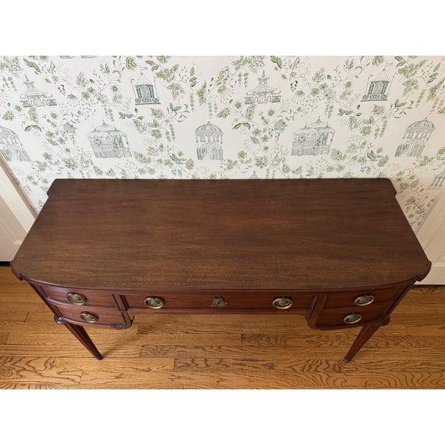 Early 20th Century John Widdicomb Traditional Georgian Mahogany Writing Desk / Sideboard For Sale - Image 13 of 17