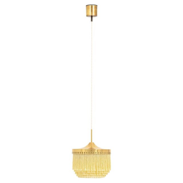 Metal Hanging Lamp in Brass with Silk Fringes by Hans-Agne Jakobsson, 1965 For Sale - Image 7 of 7