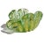 Mid-Century Modern Vintage Murano Barovier Toso Green Control Bubbles Gold Flecks Italian Art Glass Flower Form Bowl Ashtray For Sale - Image 3 of 6