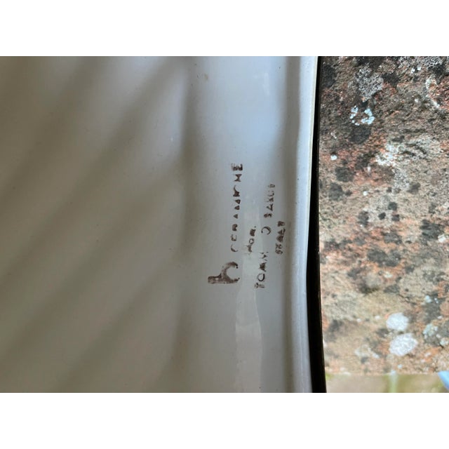 1970s Tommaso Barbi Ceramic and Brass Lamp, Italian 1970s For Sale - Image 5 of 7