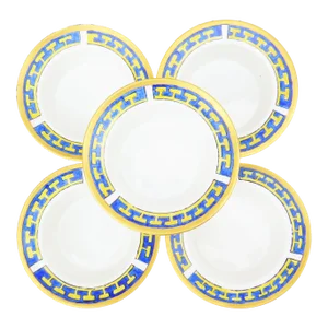 Handpainted French Limoges Porcelain Ramekins, Signed, Set of 5