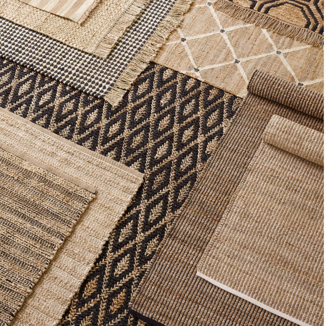 Contemporary Dash & Albert by Annie Selke Kuba Black Woven Jute Rug, 7' 6" x 9' 6" For Sale - Image 3 of 5